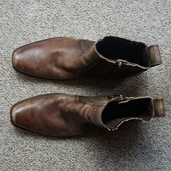 Corral square toe leather Western biker ankle zip boot sz11 - Picture 10 of 12